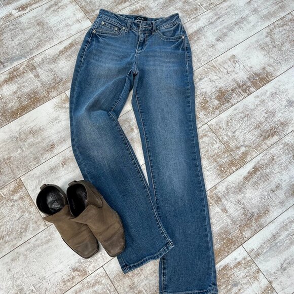 Embellished Earl Jean Denim Straight Leg Jeans - Picture 1 of 7
